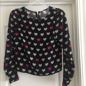 Heart print top
